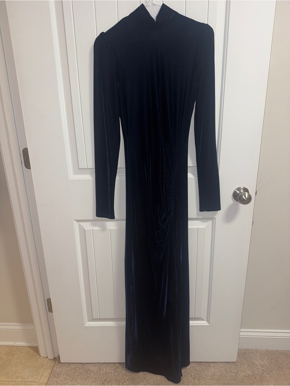 Reformation velvet side slit formal dress XS